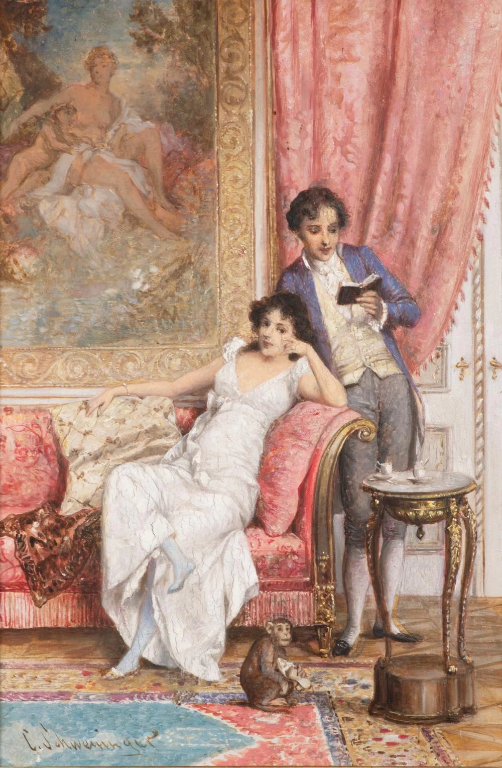 Carl Schweninger II - Coppia in interno